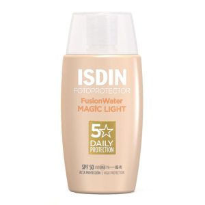 کرم ضد آفتاب رنگی ایزدین مدل Fusion Water Magic Light