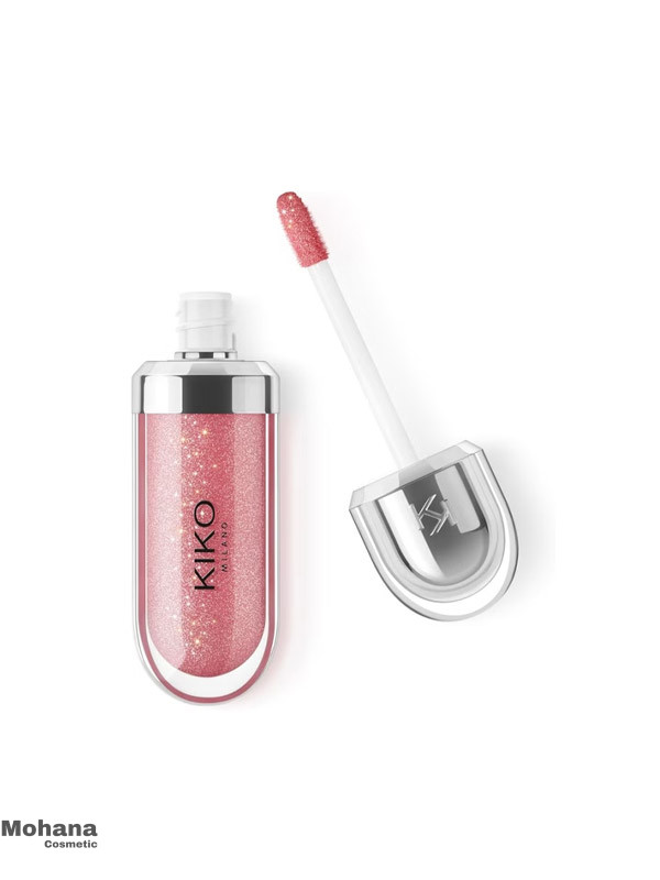 لیپ گلاس آبرسان کیکو Kiko Milano مدل 3d hydra lipgloss رنگ 17 Pearly Mauve