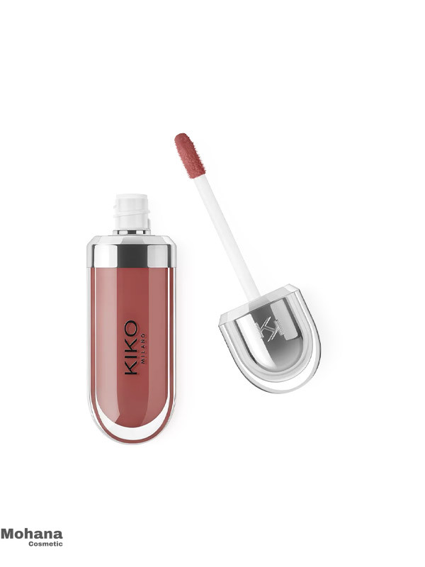 لیپ گلاس آبرسان کیکو Kiko Milano مدل 3d hydra lipgloss رنگ 21 Brun Rose
